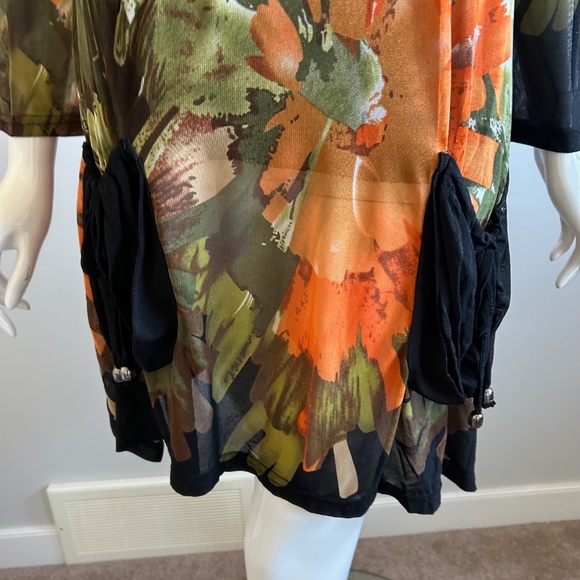 Unique Floral pattern dress, bright and colourful, Size XL - Picture 4 of 13